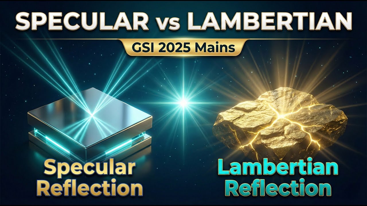 Specular vs Lambertian reflection | UPSC GSI 2025 Mains | Geology Mains Answer Writing