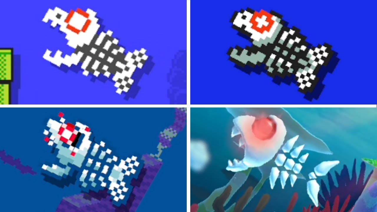Evolution of - Fish Bone in Super Mario Games
