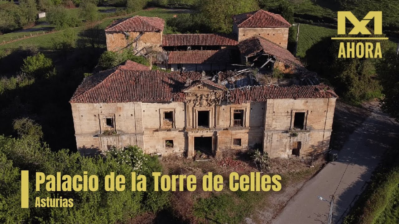 PALACIO DE LA TORRE DE CELLES (SIERO - ASTURIAS) A VISTA DE DRON
