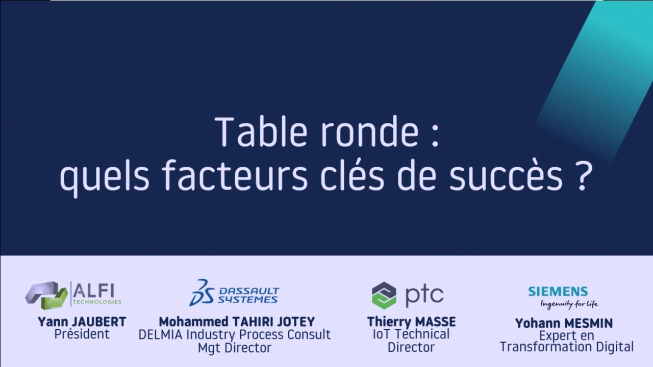 Table ronde : jumeau numérique, IIoT, IA... Quels facteurs clés de succès ?