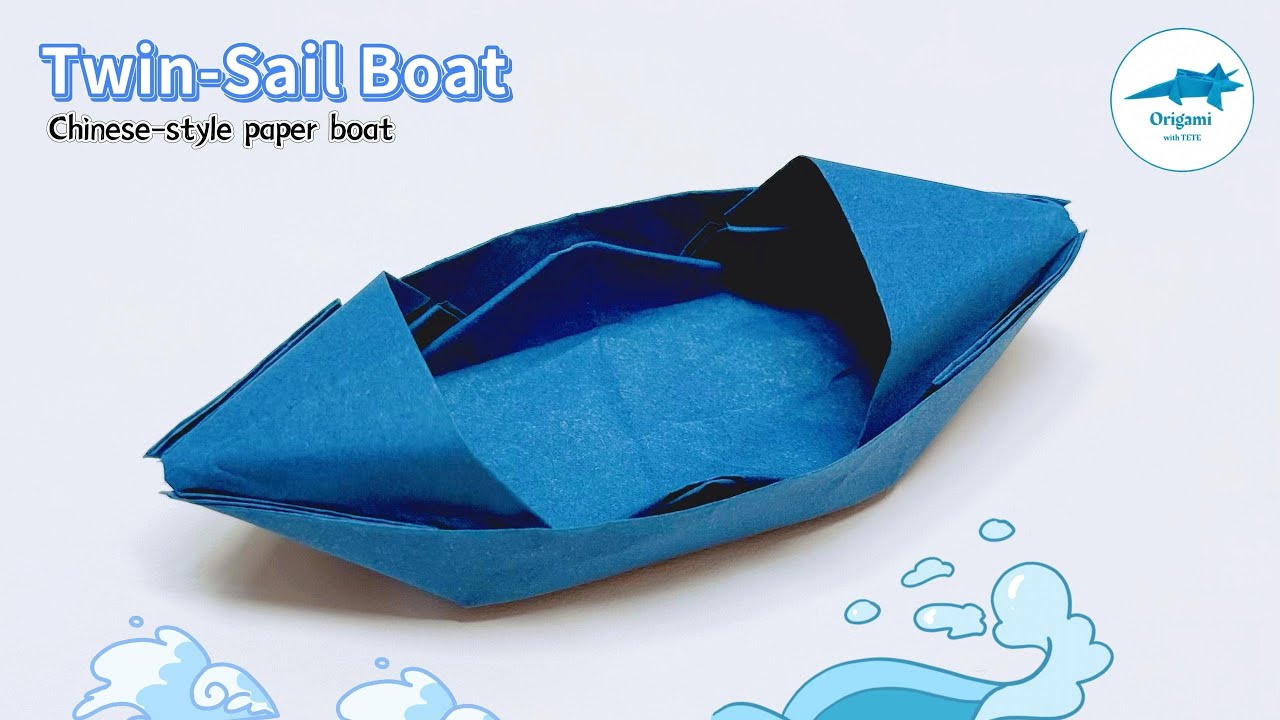 The Most Satisfying Origami Boat! Twin-Sail Design (Relaxing Craft)
