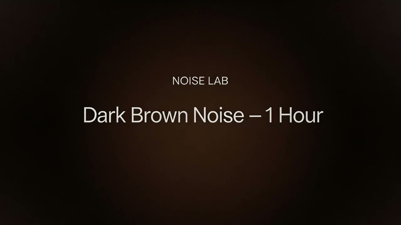 Black Brown Noise 1 Hour – Deep Dark Low Frequency Sound for Sleep & Focus