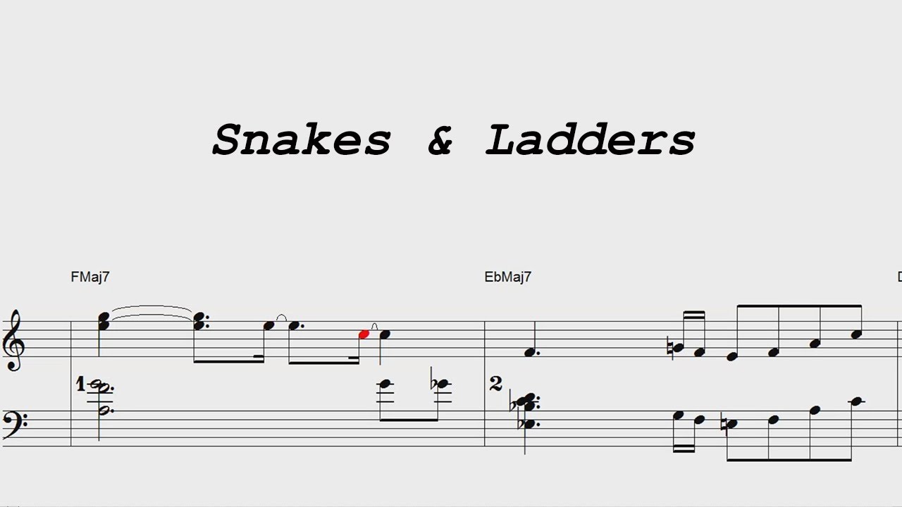 Snakes & Ladders - ModJazz - Piano sheet music