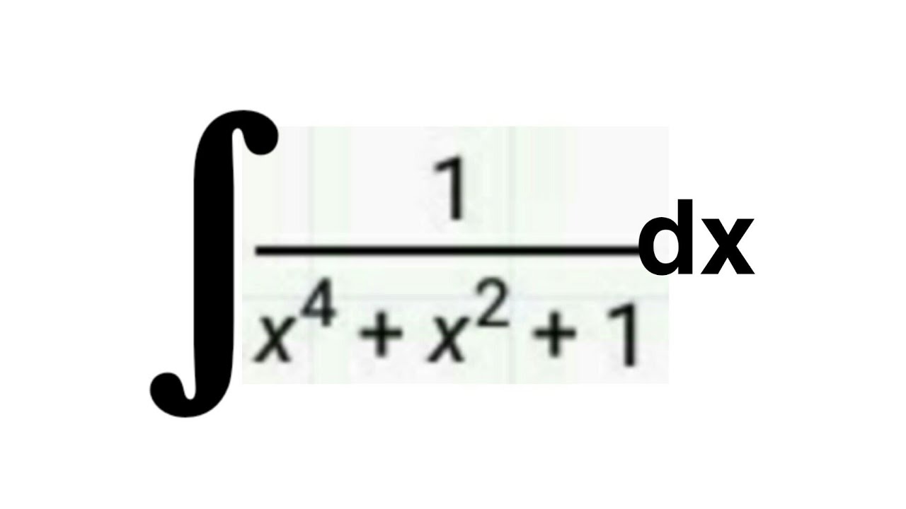 Интегрировать: ∫ 1/(x⁴+x²+1)dx