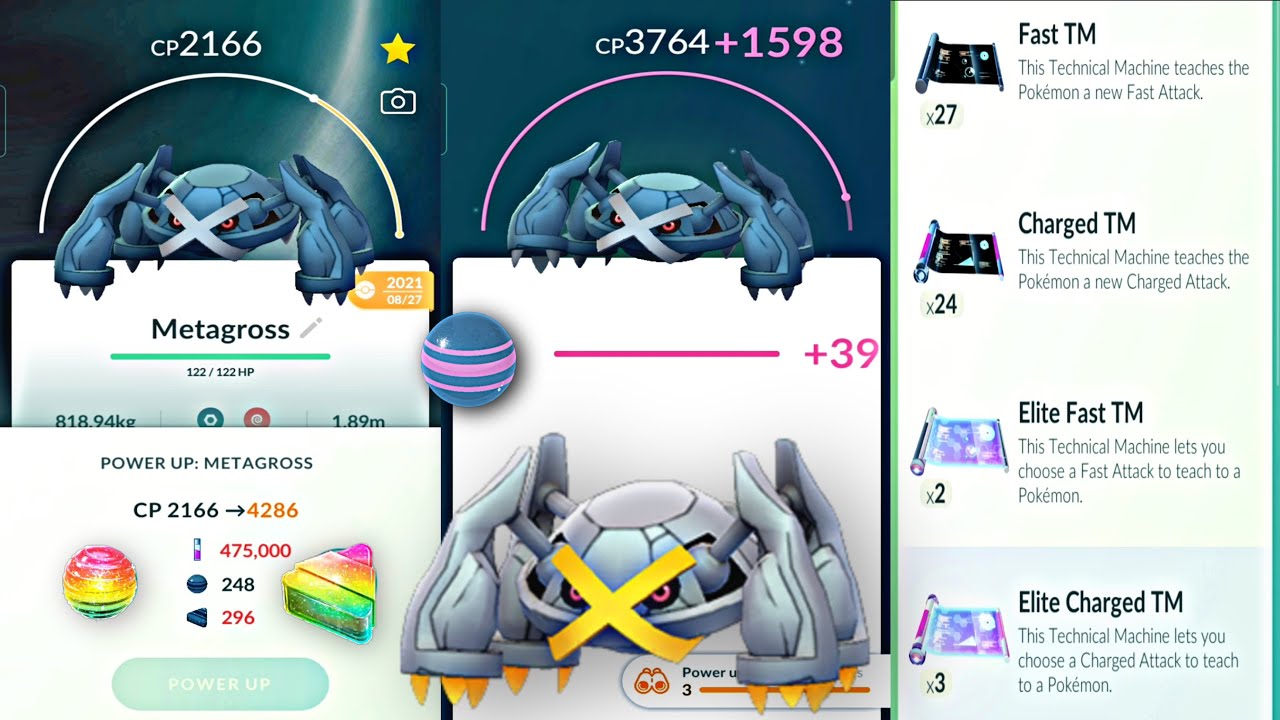 BEST MOVESET METAGROSS POKEMON GO | POWER UP LEVEL 40 #pokemongo #bestmoveset #metagross