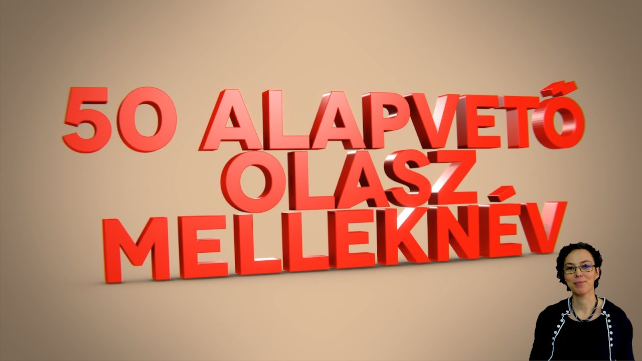 50 alapvető olasz melléknév