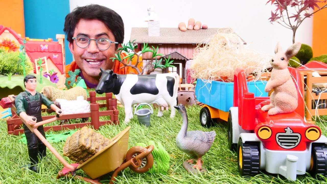 Oyuncak arabalar ile gelen hayvanlara Lego Duplo çiftlik kuruyoruz! Nail Baba ile eğitici video