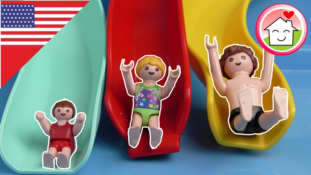 PLAYMOBIL Waterpark Mega Pack - The Hauser Family - Water Slide Park
