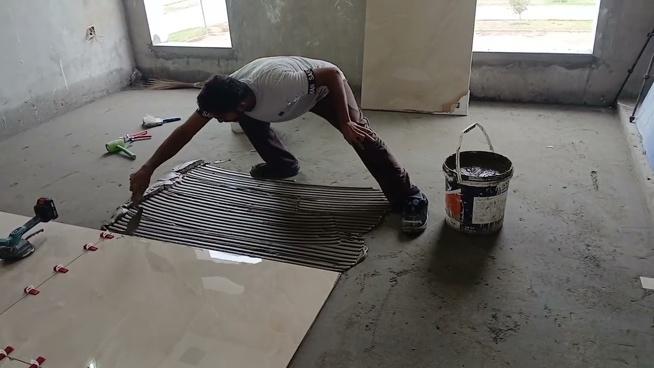 Installing 32x48 Large Format Floor Tile | Master Tile Work amir ali tile master 