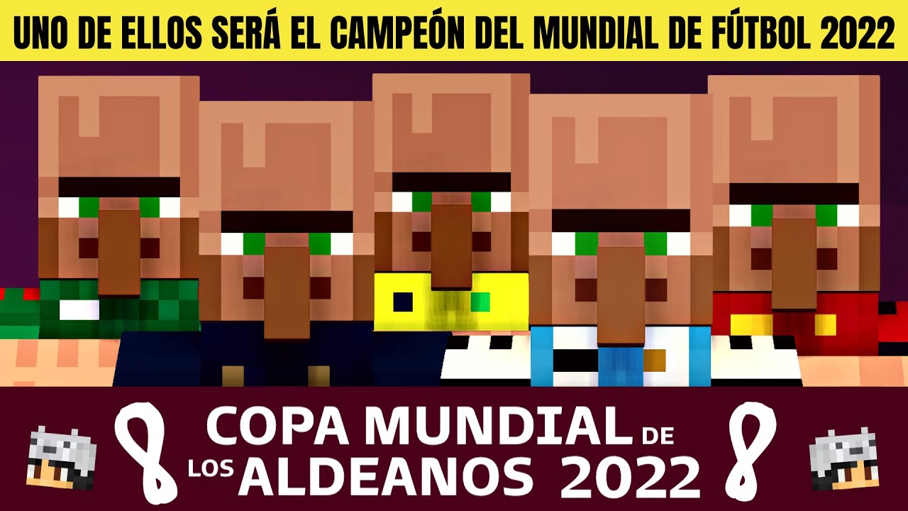 Hice una copa mundial de fútbol con aldeanos en minecraft FIFA QATAR | Inspirado en MrBeast