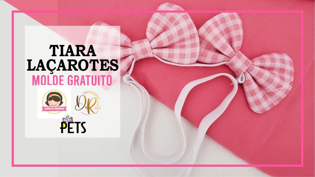 #58 Moda Pet: Tiara Laçarotes (PAP + Molde)