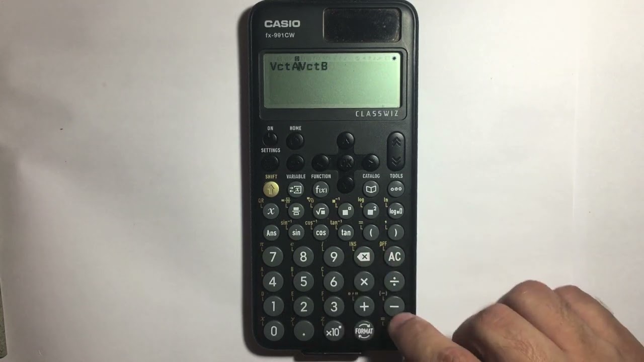 Vectores con calculadora casio fx-991CW