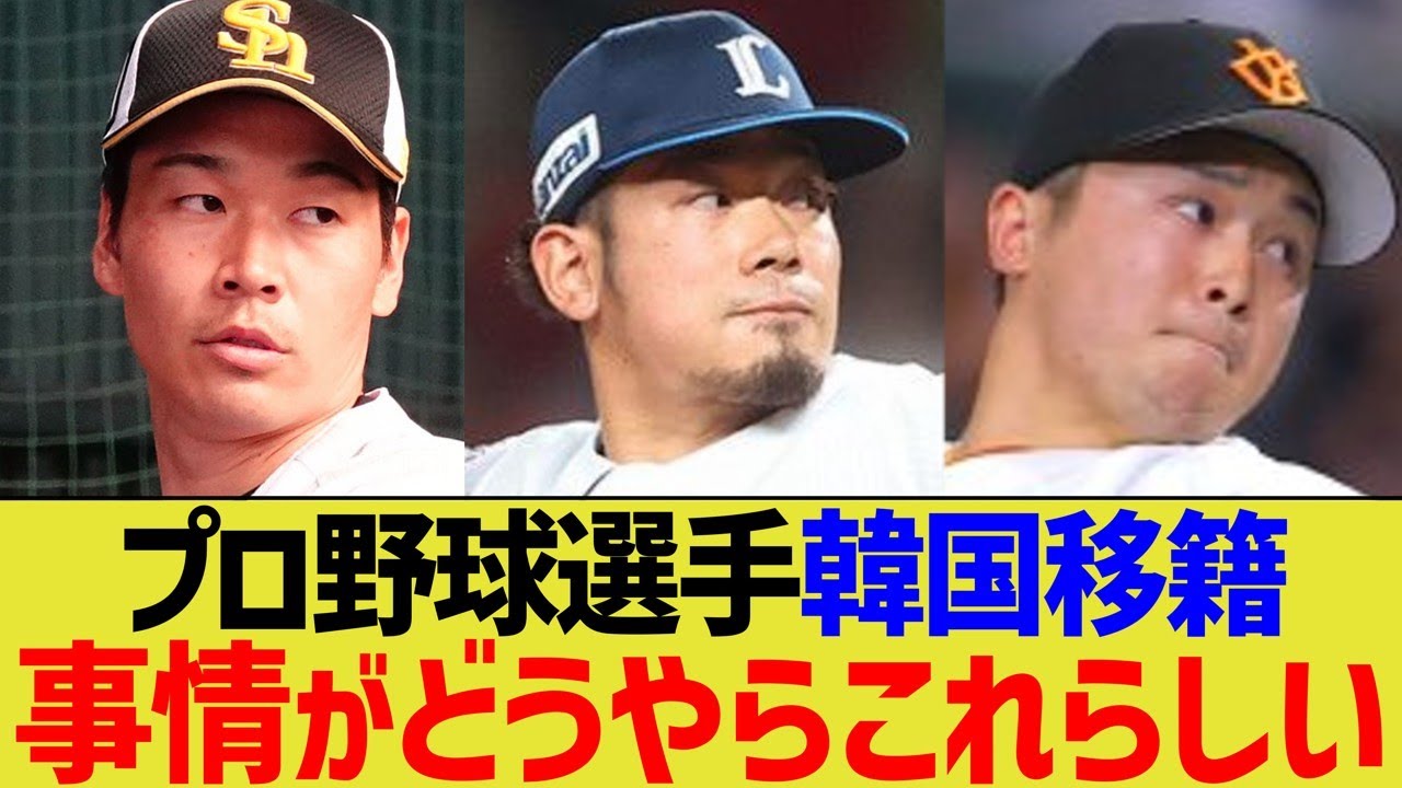 プロ野球選手韓国移籍、事情がどうやらこれらしい