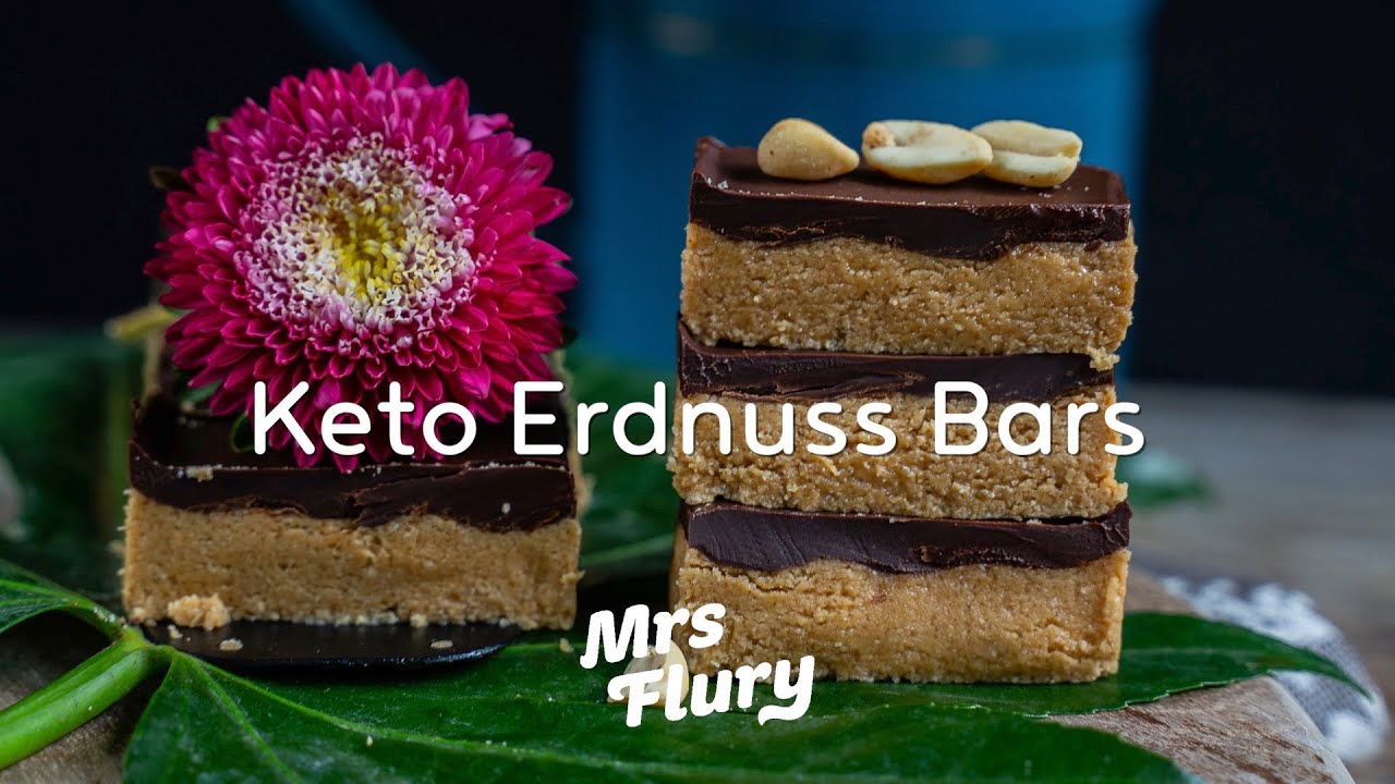 Keto Erdnussbutter Bars - gesunde Süssigkeit