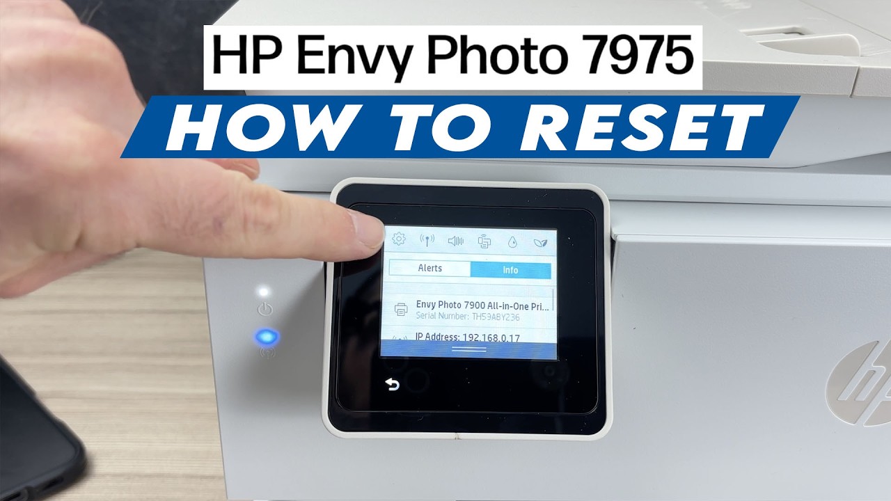 Как сбросить настройки принтера HP Envy Photo 7975