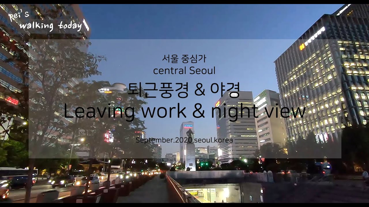 Leaving work in central Seoul & night view  서울 중심가 퇴근풍경 & 야경