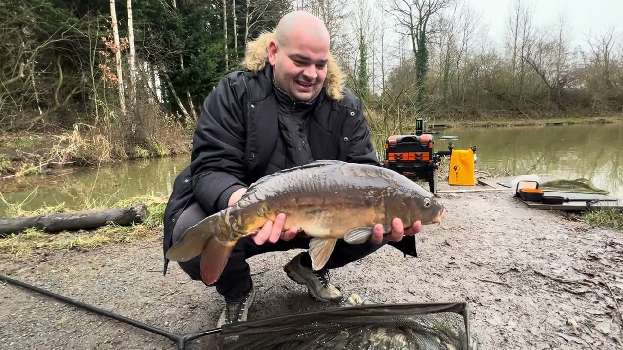 Carp Fishing The Oak Lakes 26 January 2025 - Firs Lakes Pickering Fishing Catches his PB Carp