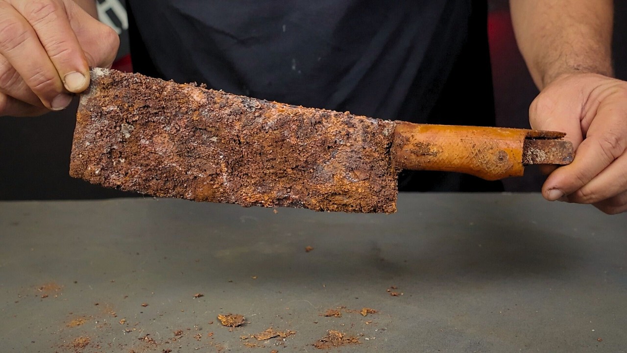 Transforming a worn-out saturn into a beautiful work of art with a walnut handle