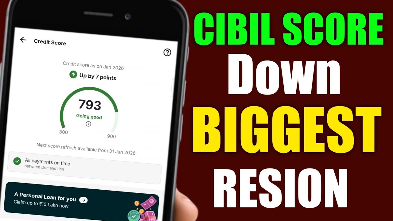 Credit Score CIBIL Score Down Biggest Resion | CIBIL Down Use High Credit Limit 