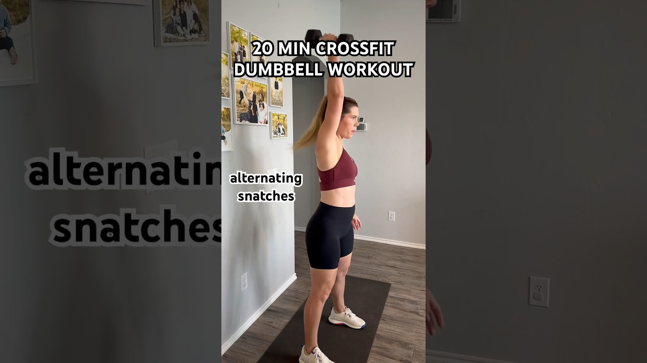 CROSSFIT WORKOUT AT HOME 💪🏼 Grab a pair of dumbbells and come do a workout with me 🔥#crossfit