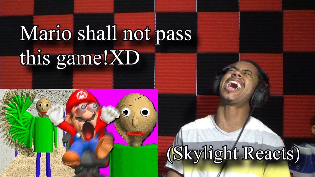 Mario Lost His Sanity! SMG4: Mario Plays Baldi's Basics | (Skylight Reacts)