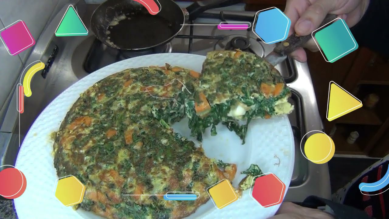 Tortilla de Kale rellena / Kale omelette stuffed with cheese 🌿🧀