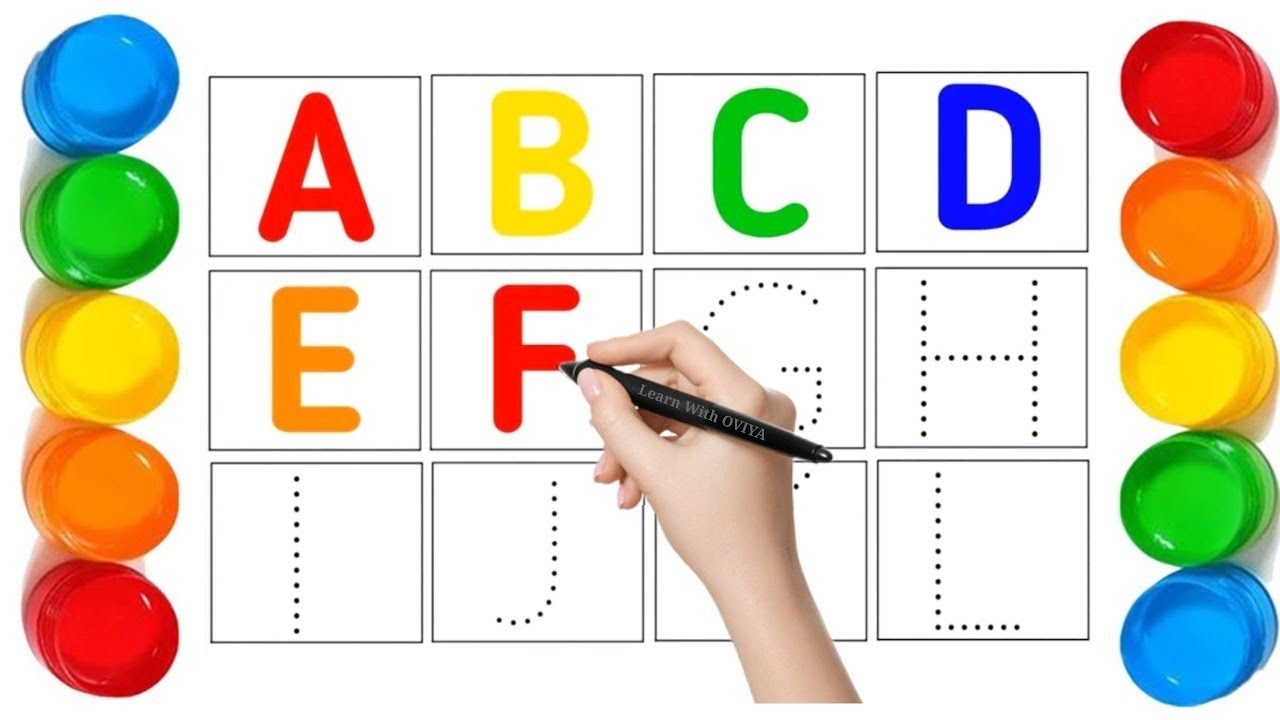 Let's Trace & Write uppercase ABCD for preschool  Toddlers & Kids | Educational video| abcdef  | abc