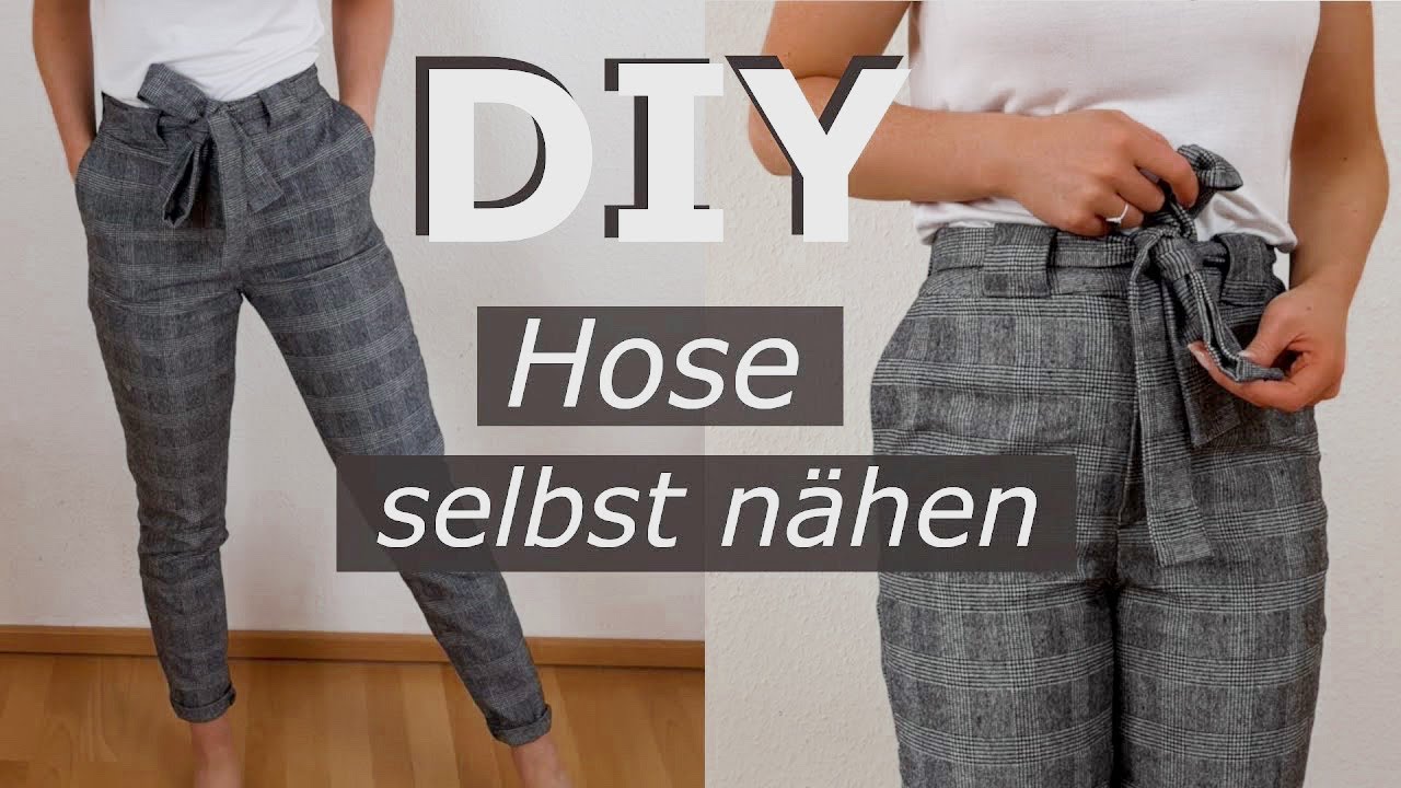 Hose mit Bindeband nähen | Wie man das Schnittmuster für eine Hose selber macht