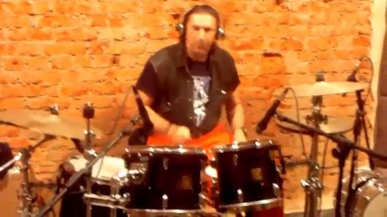 Alexey Gagarin plays drums