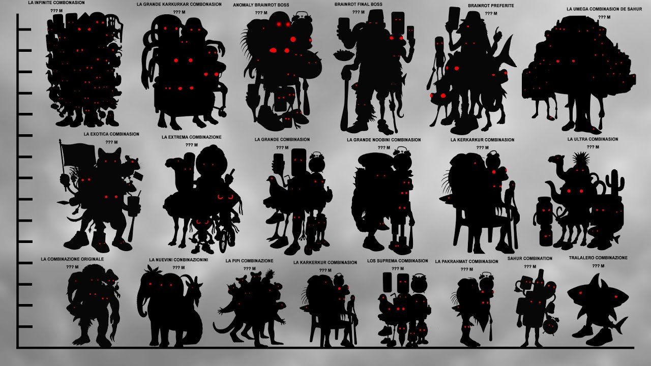 All Italian Brainrot COMBINATIONS Family HEIGHT COMPARISON + VOICE | Size Comparison