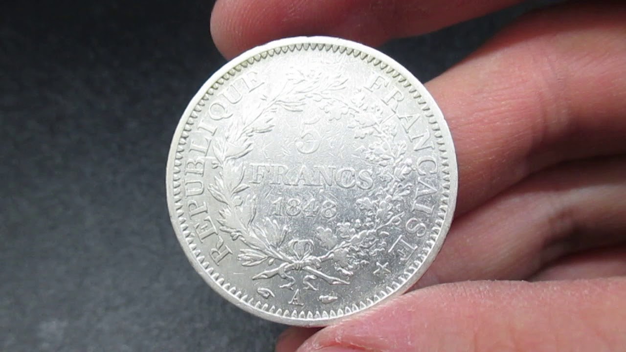 Moneta 5 Franchi in Argento 