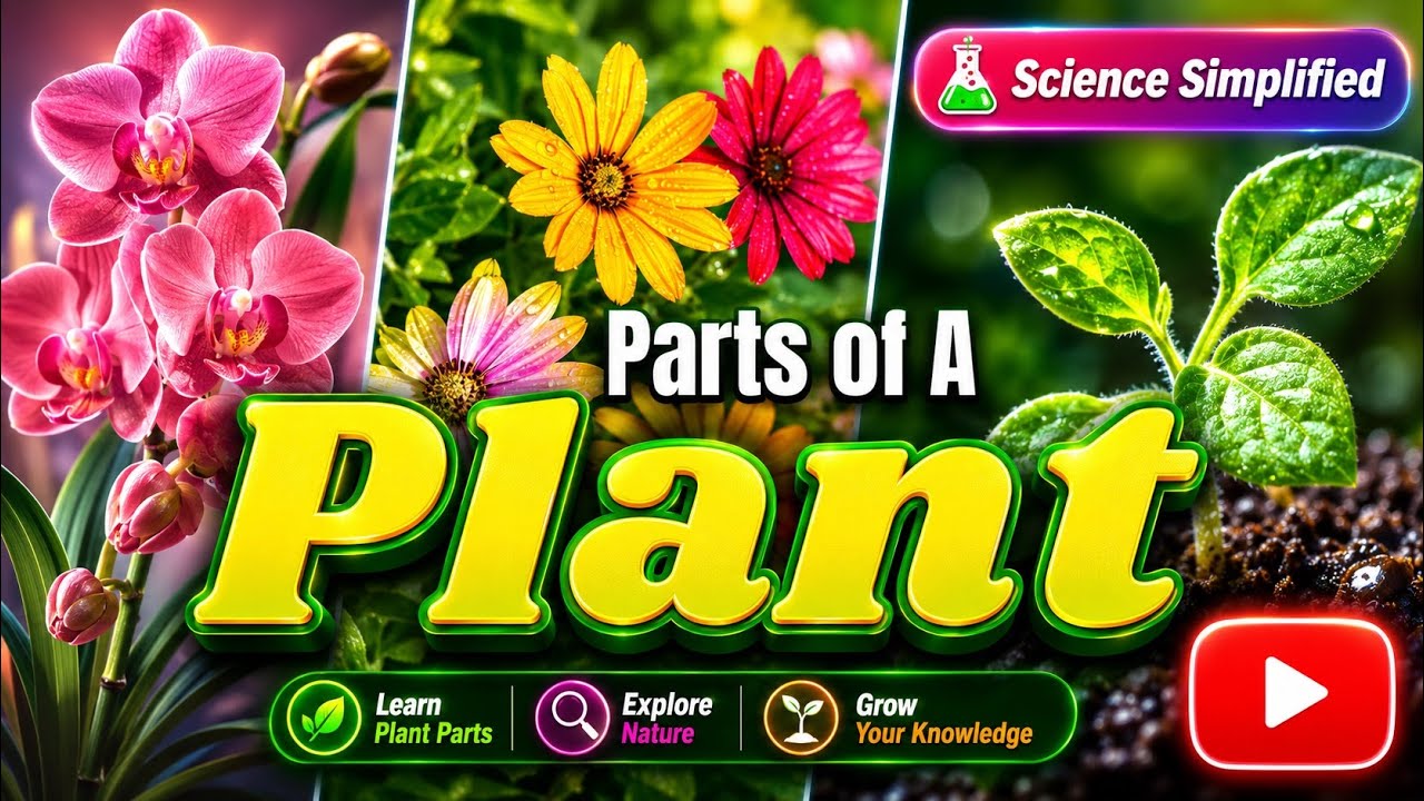 Parts of A Plant | Science Simplified | Roots |Stem| Leaves | Flower & Fruit | Educational Videos