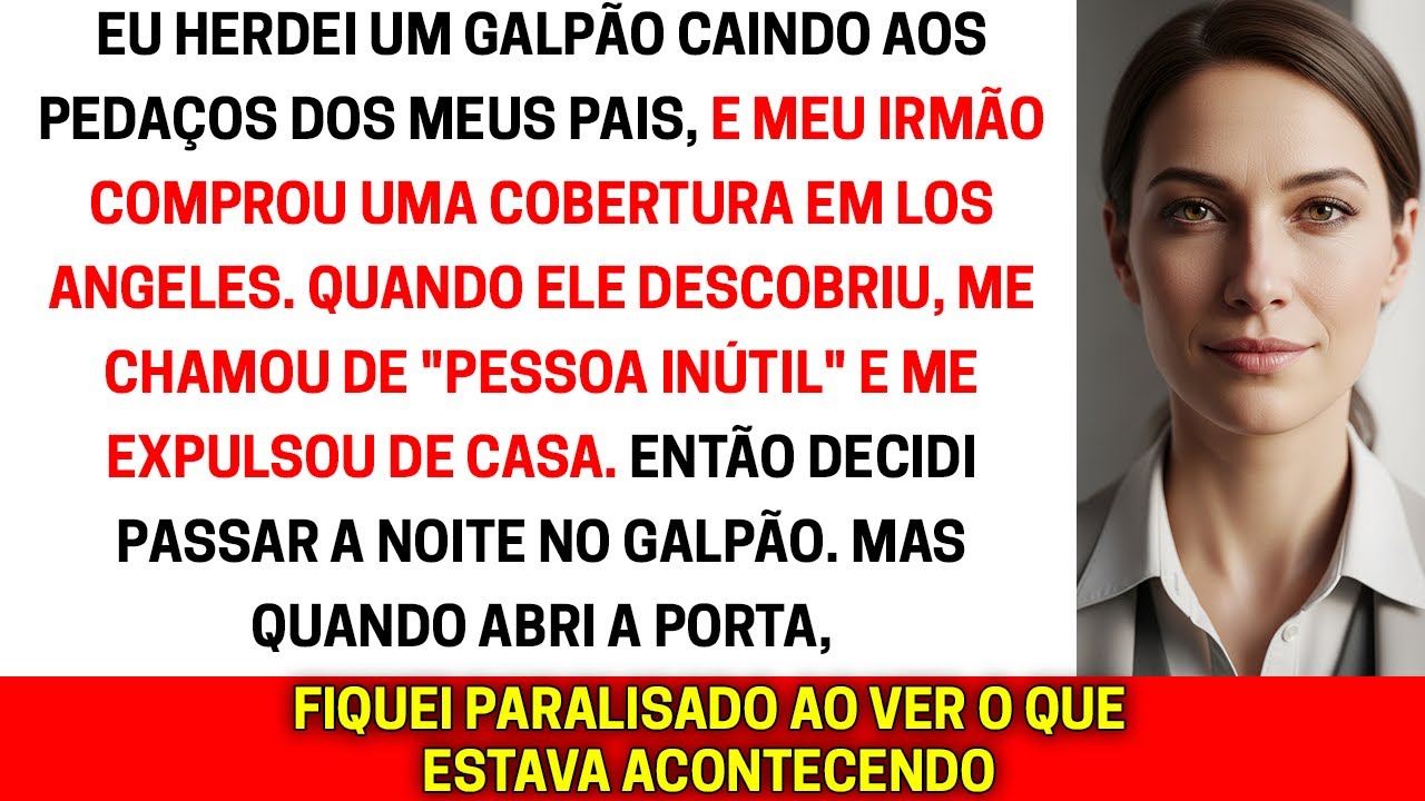 Herdei um velho armazém decadente dos meus pais, mas quando entrei...