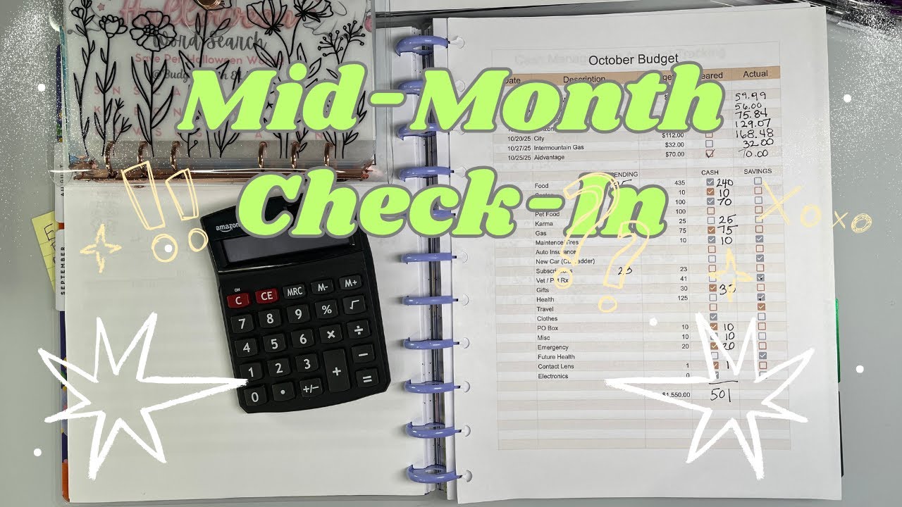 Mid-Month Budget Review | Budget With Me |October 17, 2025