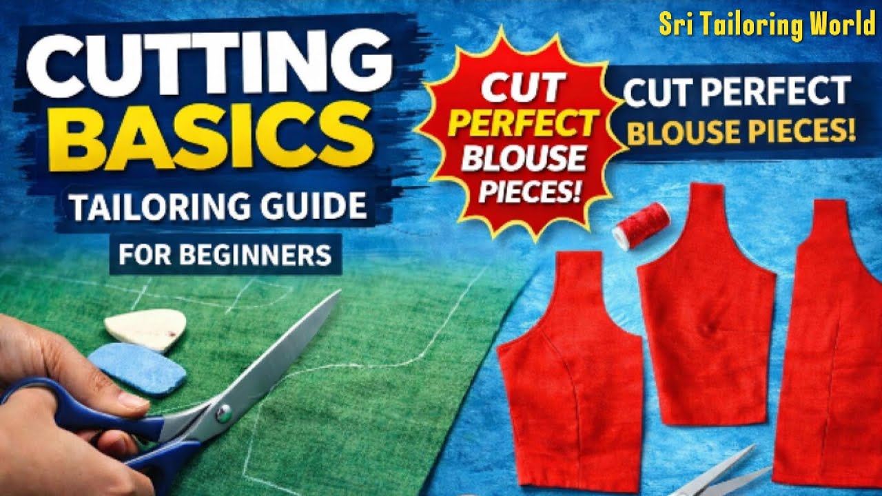 Tailoring | Blouse Cutting எப்படிச் செய்வது | Beginners Guide | Sri Tailoring World