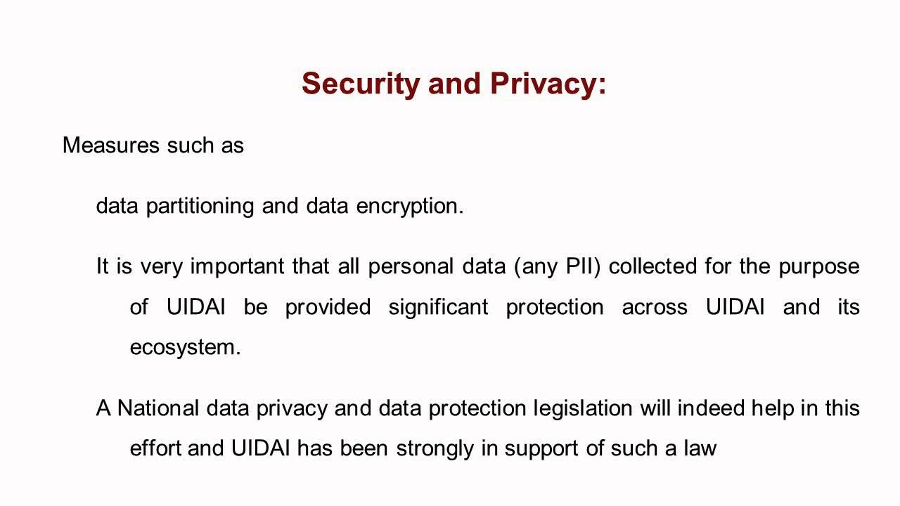 T- 294-Aadhaar- Privacy and Security Provisions