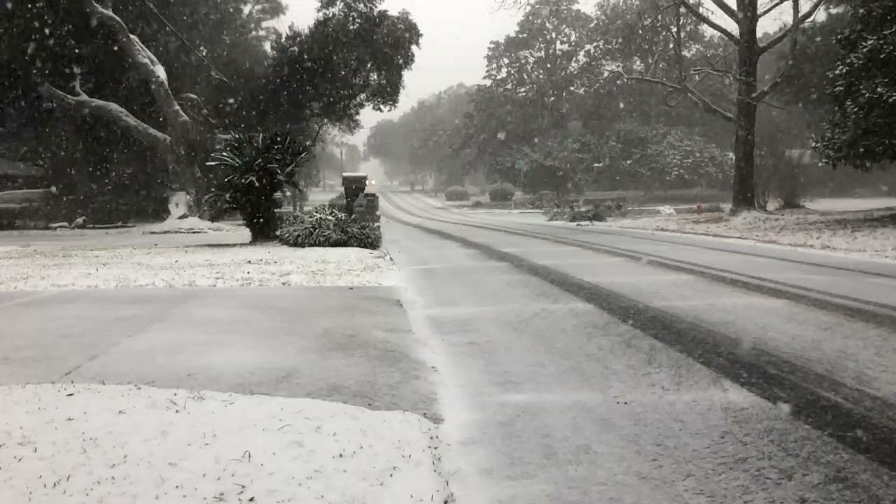 2025 Florida Snow storm, Lake Lorraine Estates, Shalimar Florida.