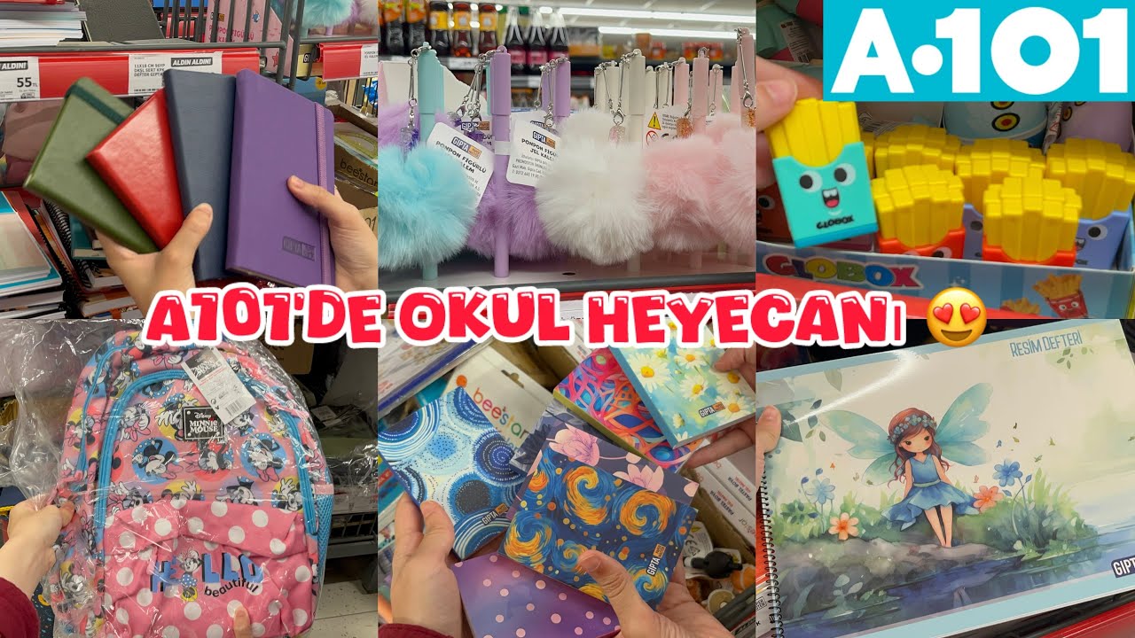 A101 Okula Dönüş Kırtasiye Malzemeleri😍📚✏️🗒️