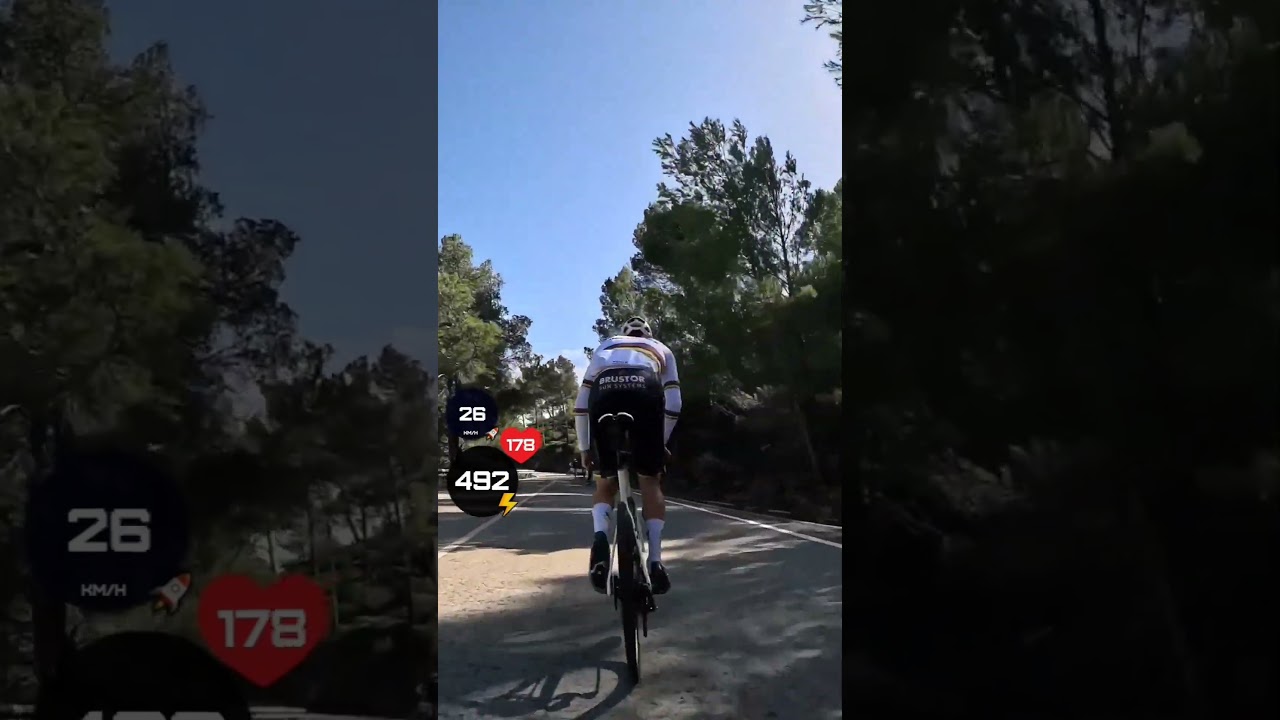 Mathieu Van der Poel on the iconic Coll de Rates #mathieuvanderpoel  #mvdp