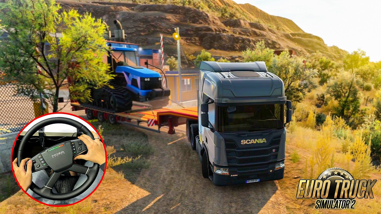 SCANIA R Delivered 13T Crawler Tractor | Euro Truck Simulator 2 1.58 | Moza TSW Truck Wheel POV
