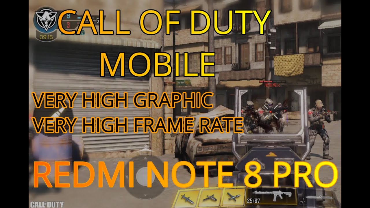 Call of Duty Mobile in Redmi Note 8 Pro (Very High Graphics & Frame Rate)