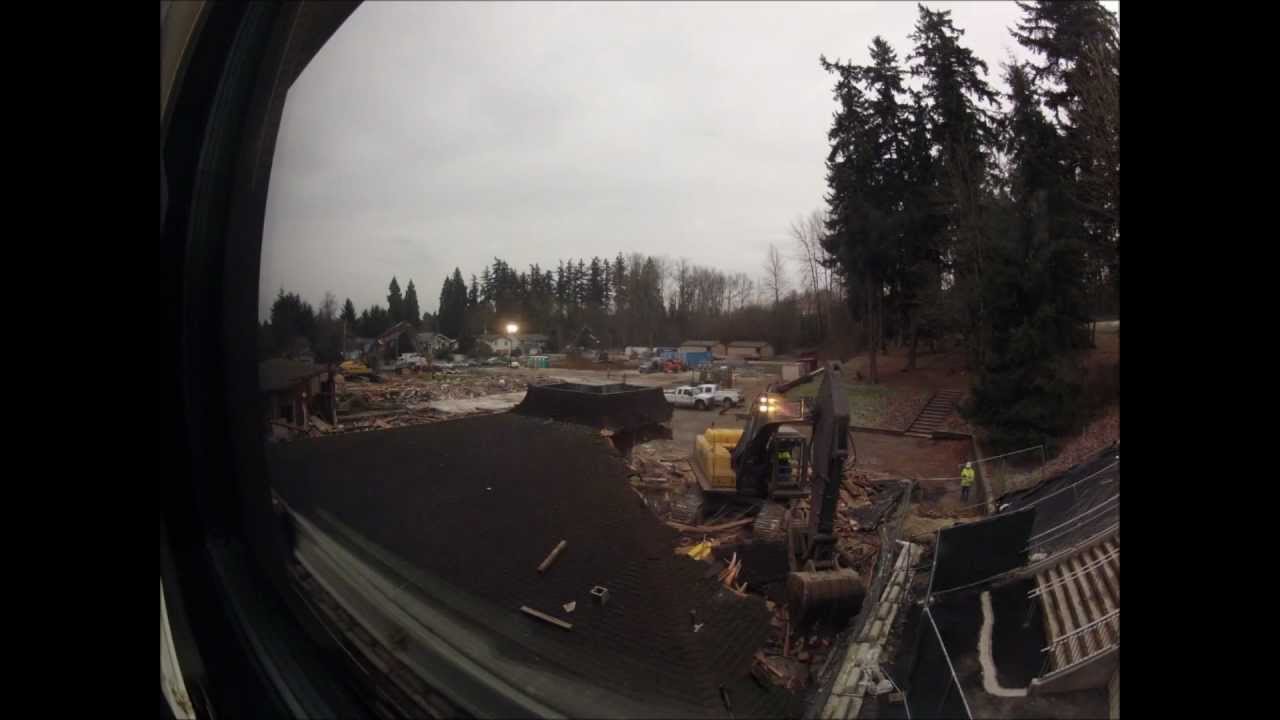 Ben Rush Elementary Demolition, Redmond, WA (1-14-13)