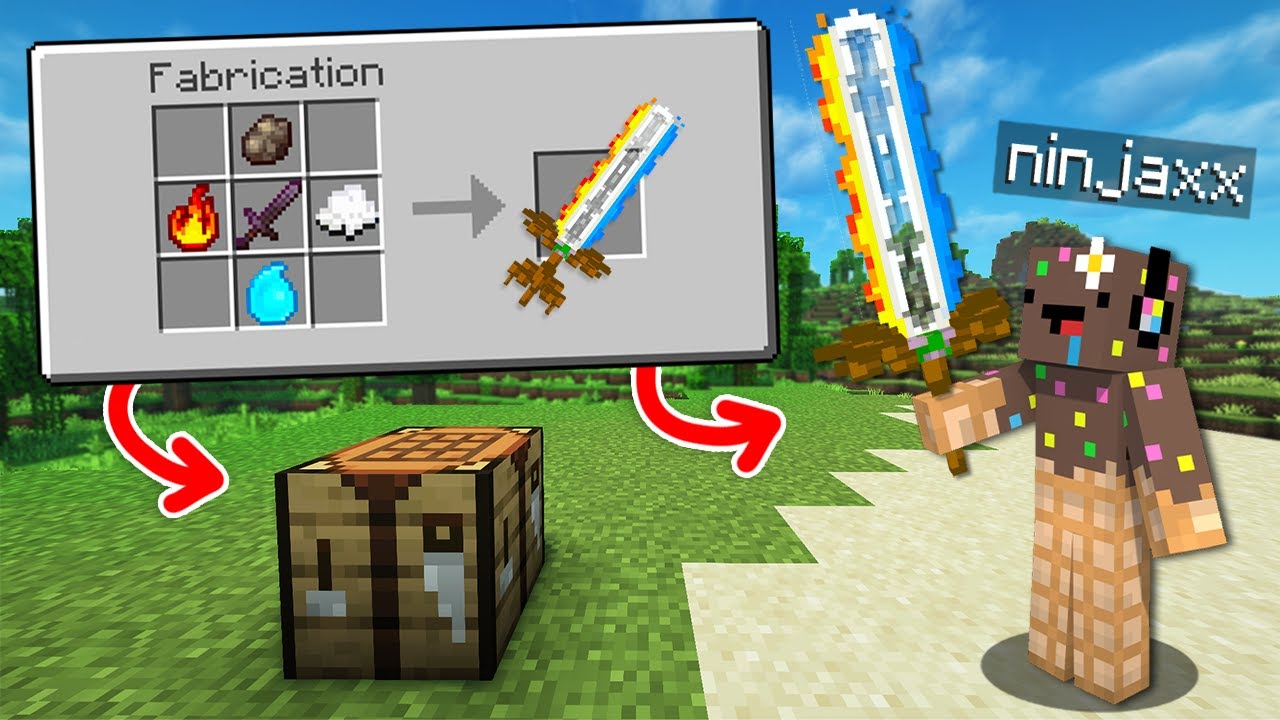 J'ai CRAFT l'Épée ÉLÉMENTAIRE la plus CHEAT de Minecraft..