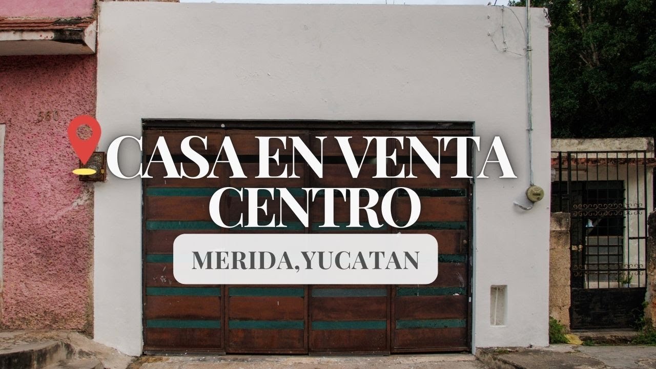 Casa en venta de 1 recamara con 60m de largo de terreno en el Centro de Mérida, Yucatán, México.