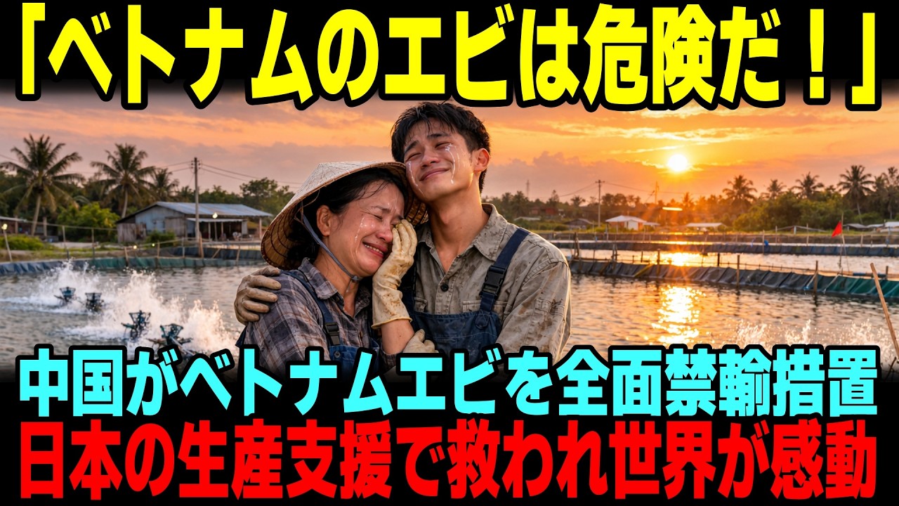 【海外の反応】「ベトナムのエビは危険だ！」中国がベトナムエビを全面禁輸措置　日本の生産支援で救われ世界が感動