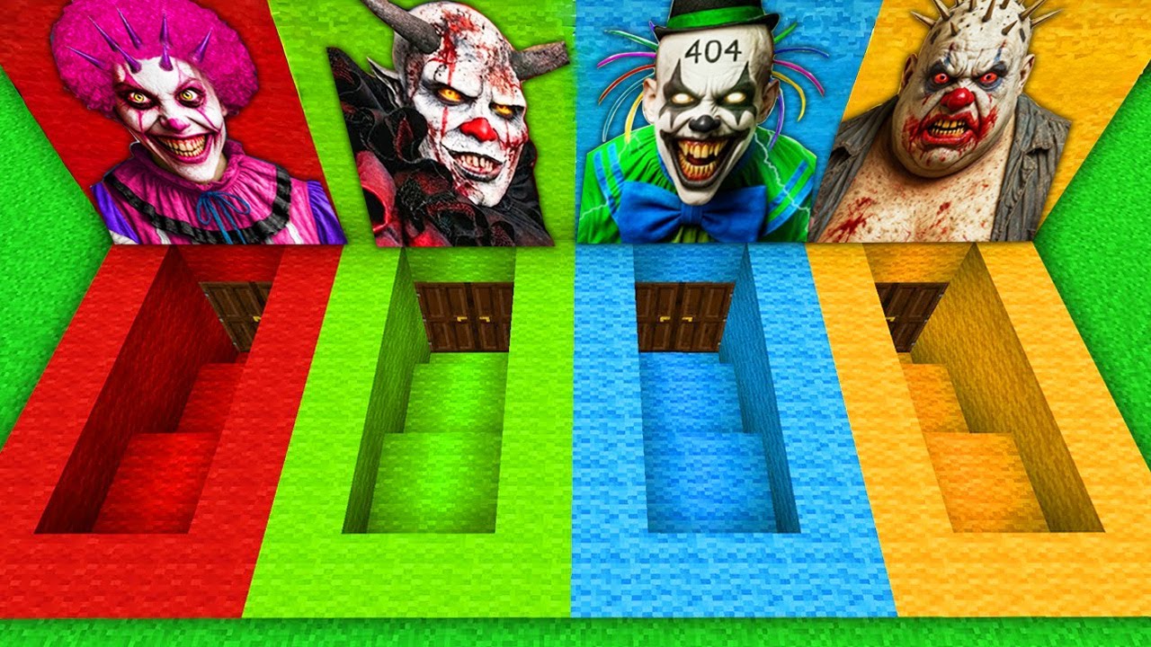 SOBREVIVIENDO en los SOTANOS de los PAYASOS de la DEEP WEB en MINECRAFT 🤡😭
