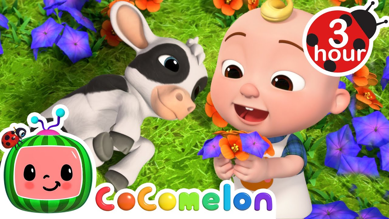 JJ Plays With His Baby Farm Animals 🐮 CoComelon Nursery Rhymes & Kids Songs | 3 HOURS | After School