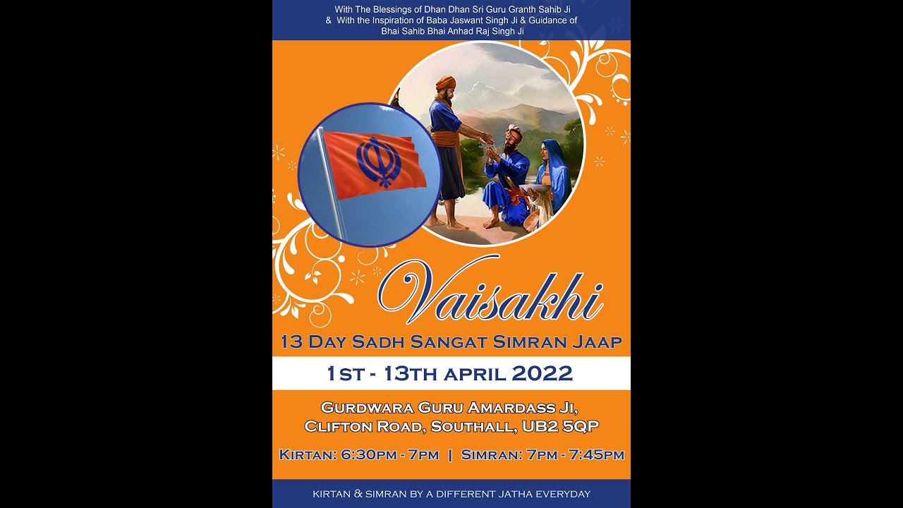 Vaisakhi 2022 Sadh Sangat Simran Jaap - Day 2