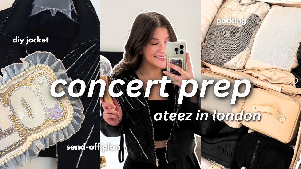 ВЛОГ ПОДГОТОВКИ К КОНЦЕРТУ | ateez навстречу свету в Лондоне *куртка своими руками, упаковка, вид...