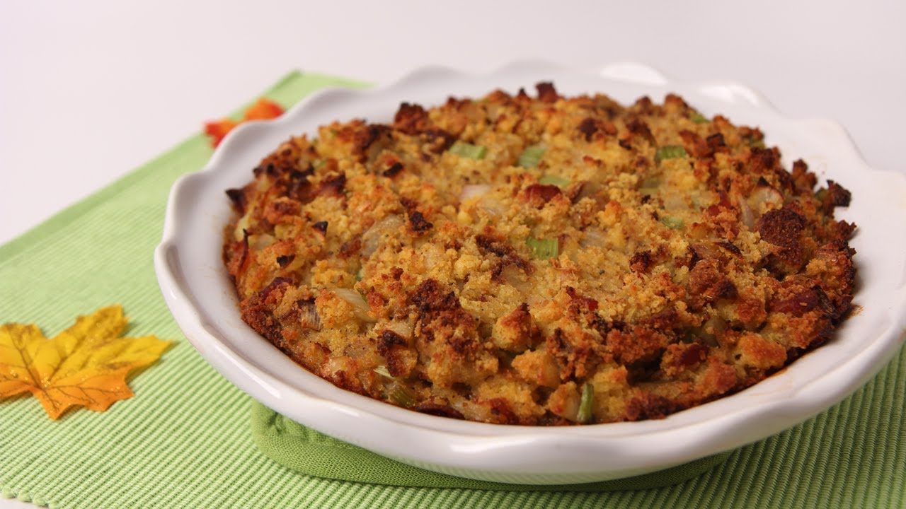 Corn Bread Stuffing Recipe - Laura Vitale - Laura in the Kitchen Episode 483